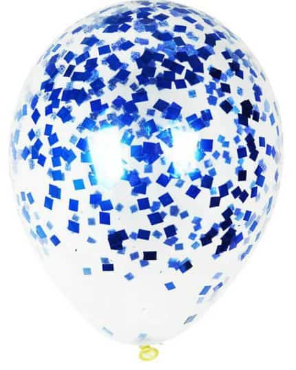 Шар с синим конфетти